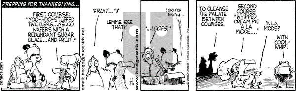 Over the Hedge on Wednesday November 20, 2002 Comic Strip