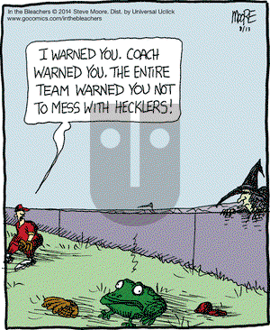 In the Bleachers on Wednesday August 13, 2014 Comic Strip