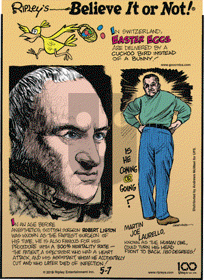 Ripley's Believe It or Not on Tuesday May 7, 2019 Comic Strip