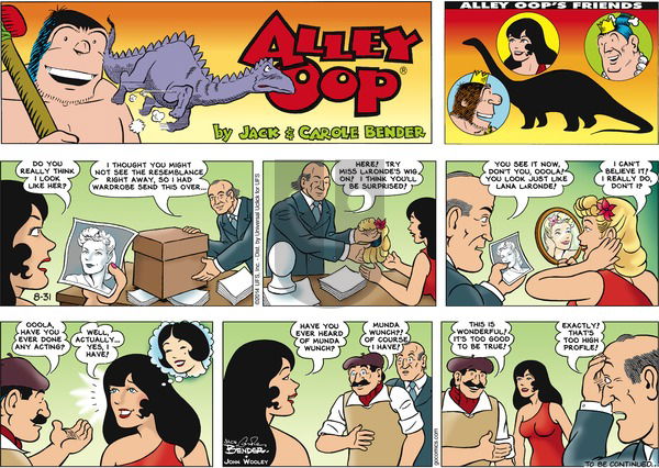 Alley Oop on Sunday August 31, 2014 Comic Strip