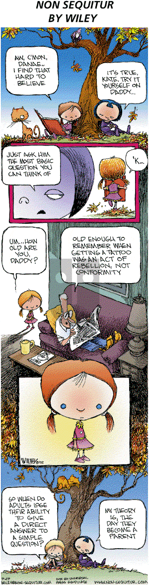 Non Sequitur on Sunday September 29, 2002 Comic Strip