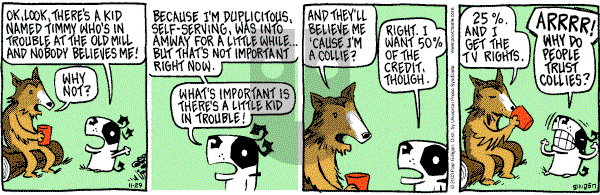 Pooch Cafe - Saturday November 29, 2003 Comic Strip
