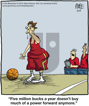 In the Bleachers on Monday February 18, 2013 Comic Strip