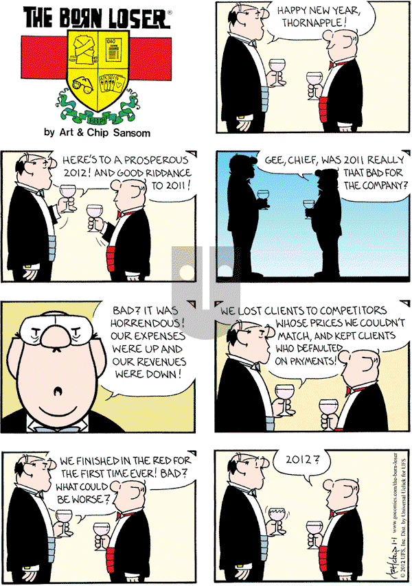 The Born Loser - Sunday January 1, 2012 Comic Strip