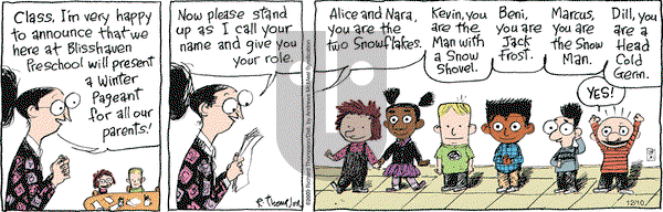 Cul de Sac on Tuesday December 10, 2019 Comic Strip