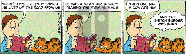 Garfield on Saturday August 1, 2009 Comic Strip