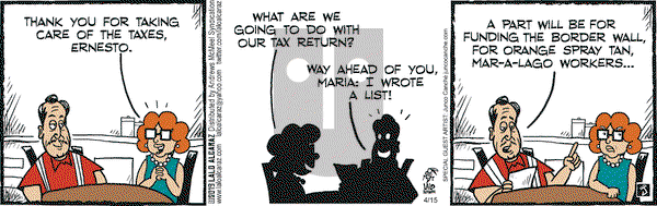 La Cucaracha on Monday April 15, 2019 Comic Strip
