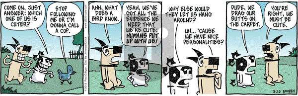Pooch Cafe on Friday March 22, 2013 Comic Strip