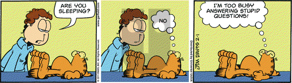 Garfield on Tuesday February 1, 2011 Comic Strip