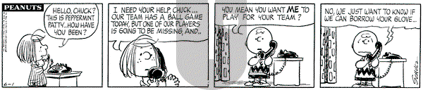 Peanuts - Monday June 1, 1970 Comic Strip