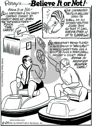 Ripley's Believe It or Not on Tuesday August 24, 1999 Comic Strip