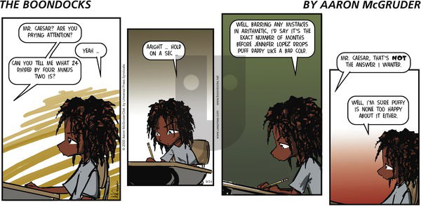 The Boondocks on Sunday September 24, 2000 Comic Strip