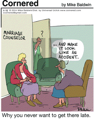 Cornered on Wednesday April 16, 2014 Comic Strip