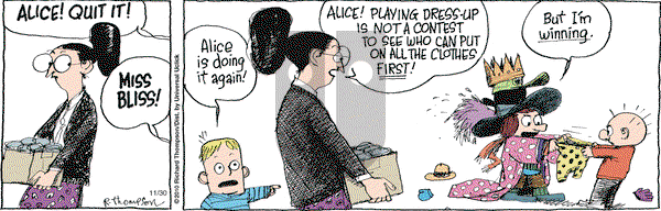 Cul de Sac on Monday November 30, 2015 Comic Strip