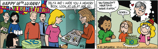 Luann on Monday September 22, 2014 Comic Strip