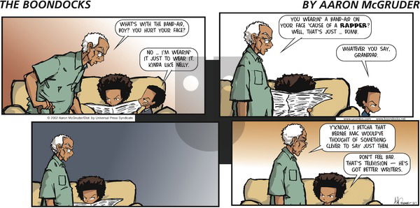 The Boondocks on Sunday September 1, 2002 Comic Strip