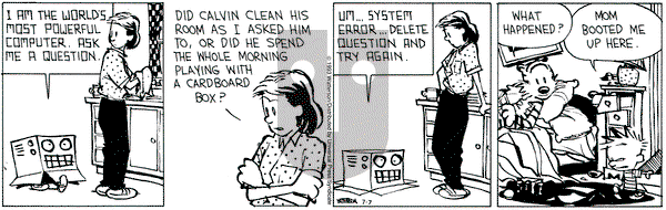 Calvin and Hobbes on Wednesday July 7, 1993 Comic Strip