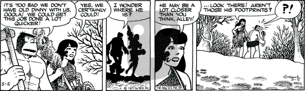 Alley Oop on Thursday May 5, 1977 Comic Strip