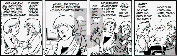 Doonesbury on Friday January 15, 1988 Comic Strip