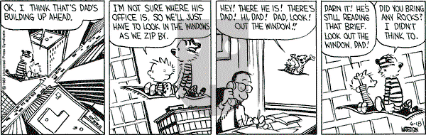 Calvin and Hobbes - Thursday June 18, 1987 Comic Strip
