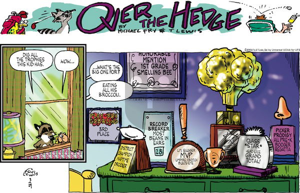 Over the Hedge on Sunday March 29, 2015 Comic Strip