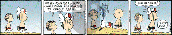 Peanuts - Wednesday August 8, 2012 Comic Strip