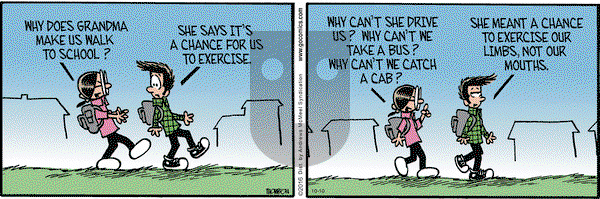Grand Avenue on Wednesday October 10, 2018 Comic Strip