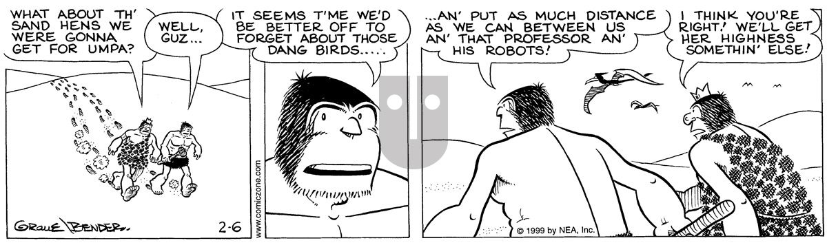 Alley Oop - Saturday February 6, 1999 Comic Strip