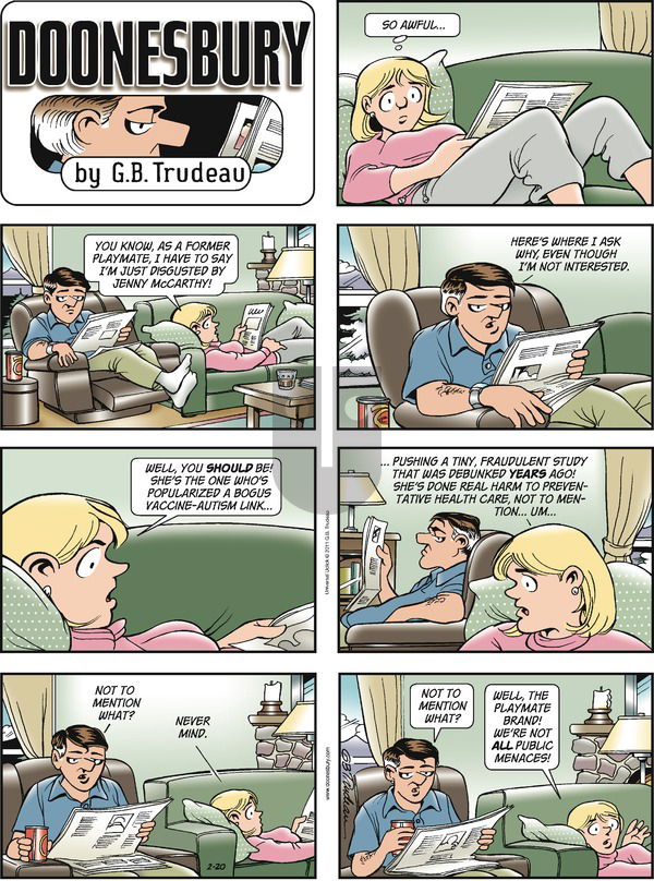 Doonesbury on Sunday February 20, 2011 Comic Strip