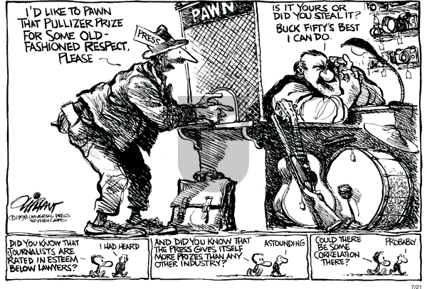 Pat Oliphant - Tuesday July 21, 1998 Comic Strip