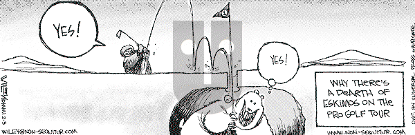 Non Sequitur on Saturday February 3, 2001 Comic Strip