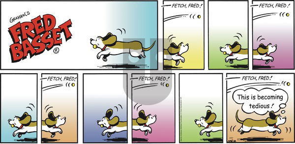 Fred Basset on Sunday April 22, 2018 Comic Strip