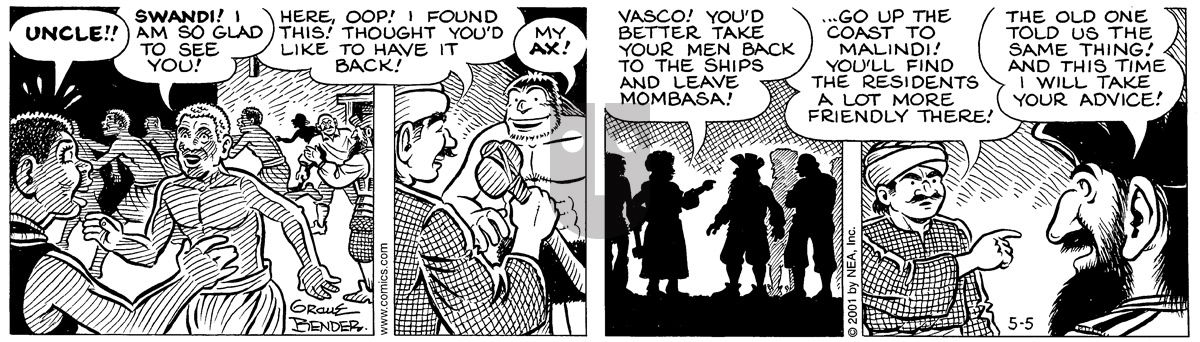 Alley Oop - Saturday May 5, 2001 Comic Strip