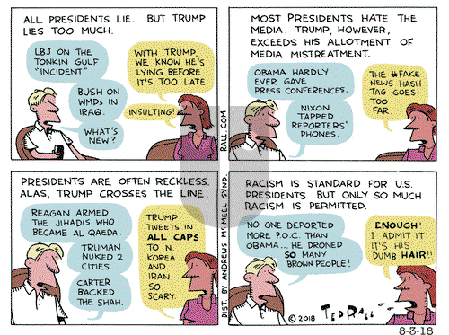 Ted Rall on Friday August 3, 2018 Comic Strip