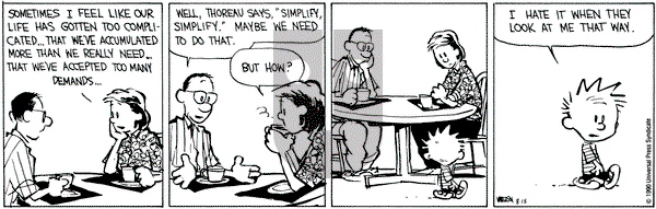 Calvin and Hobbes on Wednesday August 15, 1990 Comic Strip