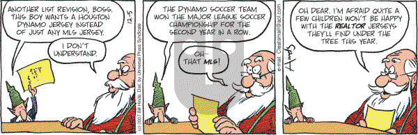 Cleats - Wednesday December 5, 2007 Comic Strip