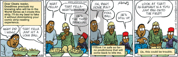 Cleats - Saturday October 22, 2005 Comic Strip