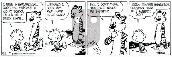 Calvin and Hobbes on Thursday September 18, 1986 Comic Strip
