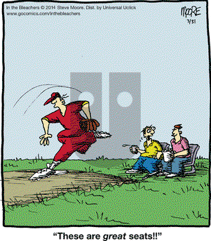 In the Bleachers on Monday March 31, 2014 Comic Strip