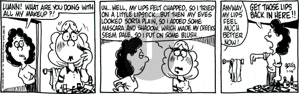 Luann on Thursday January 14, 1988 Comic Strip