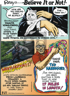 Ripley's Believe It or Not on Tuesday May 21, 2013 Comic Strip