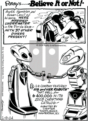 Ripley's Believe It or Not on Monday January 5, 2004 Comic Strip