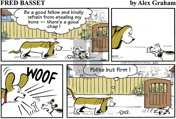 Fred Basset - Sunday August 20, 2006 Comic Strip