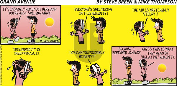 Grand Avenue on Sunday July 20, 2014 Comic Strip
