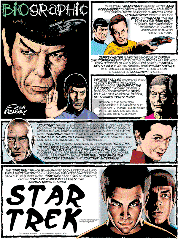 Biographic on Sunday April 26, 2009 Comic Strip