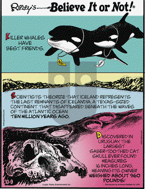 Ripley's Believe It or Not on Saturday October 9, 2021 Comic Strip