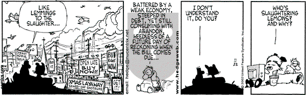 Over the Hedge on Friday November 22, 2002 Comic Strip