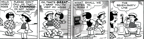 Nancy on Thursday November 25, 1948 Comic Strip