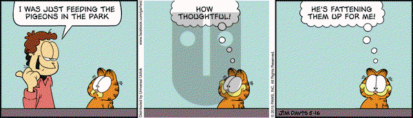 Garfield on Saturday May 16, 2015 Comic Strip