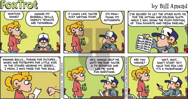 FoxTrot on Sunday March 26, 2017 Comic Strip